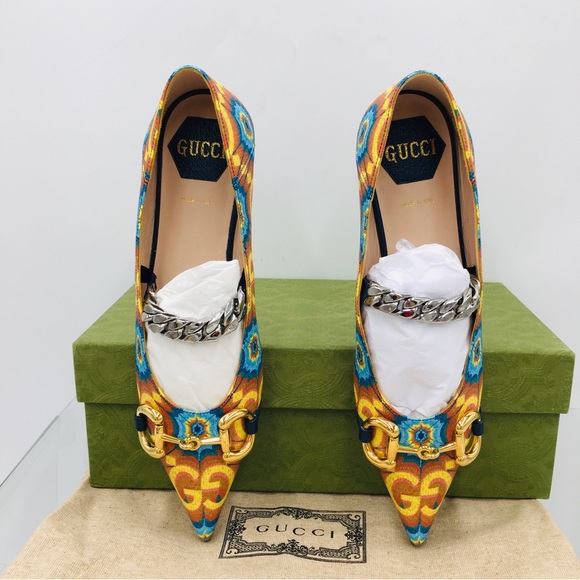 Gucci 100 Multi Color Women’s  Ballet Flat - 680953 UL930 008 4062 - - Picture 9 of 16